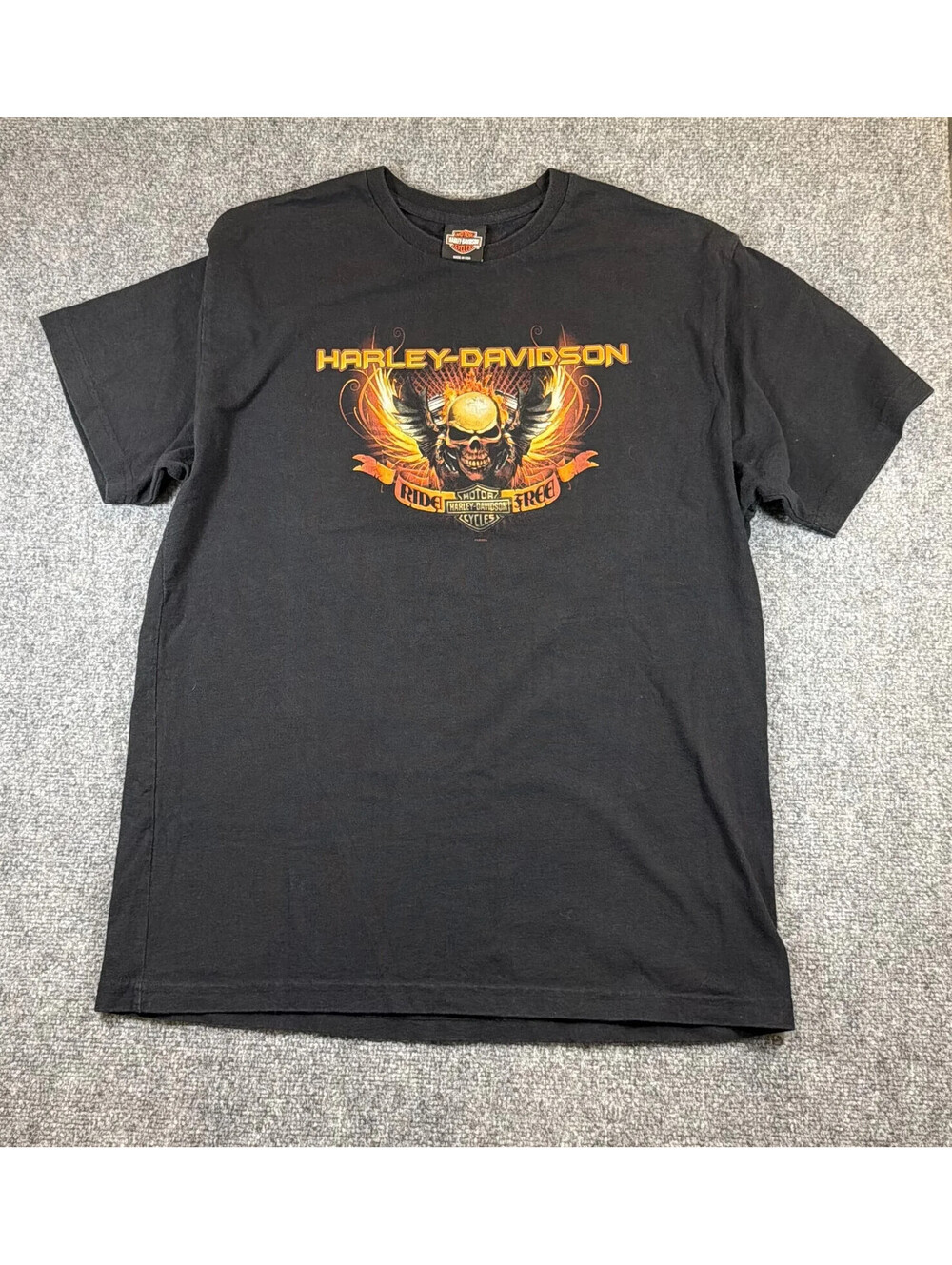 Harley Davidson Apol's Alexandria MN Skull Tee Made in USA
